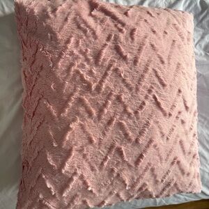 Luxurious Pink Chevron Pillow